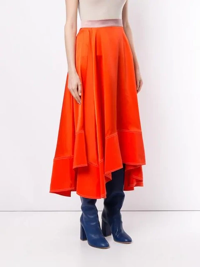 Shop Roksanda Shona Asymmetric Skirt In Orange