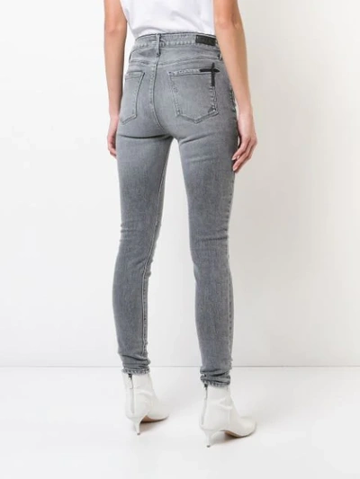 Shop Rta Distressed Skinny Jeans In Grey