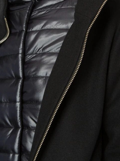 Shop Herno Contrast Panel Padded Jacket In Black