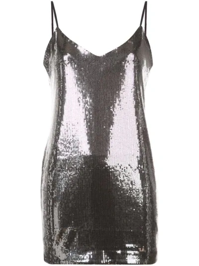 Shop Rta Bijoux Mini Dress In Silver