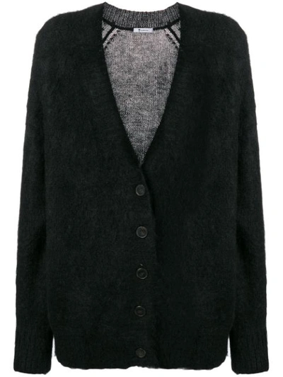 Shop Alexander Wang T T By Alexander Wang Buttoned Mohair Cardigan - Black