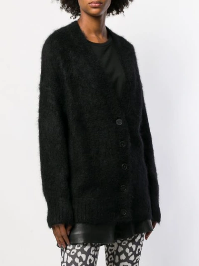 Shop Alexander Wang T T By Alexander Wang Buttoned Mohair Cardigan - Black