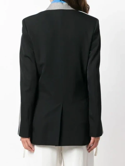 Shop Stella Mccartney Victoria Two-tone Blazer In Black