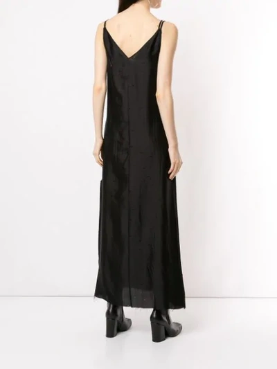 Shop Yang Li Plunge Slip Dress In Black