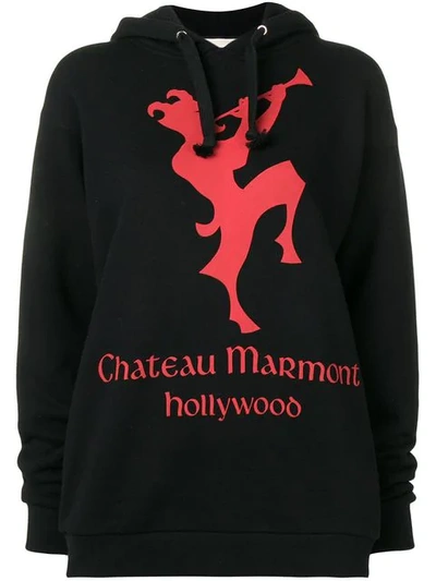 Shop Gucci Chateau Marmont Hoodie In Black