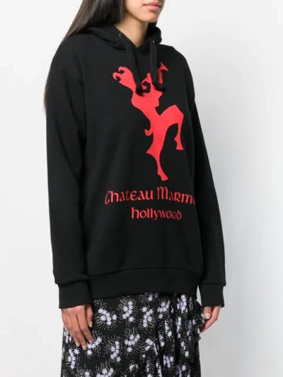 Shop Gucci Chateau Marmont Hoodie In Black