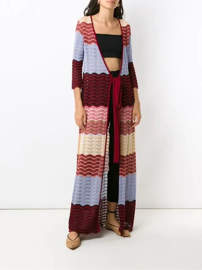 Shop Cecilia Prado Franca Knitted Coat In Multicolour