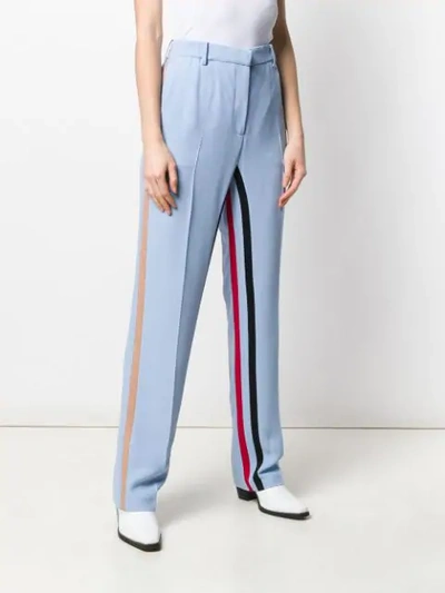 Shop N°21 Crepe Trousers In Blue