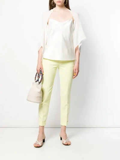 LIU JO SLIM-FIT TROUSERS - 黄色