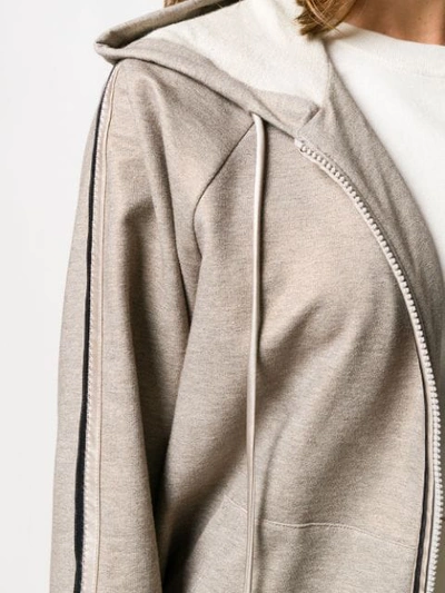 Shop Peserico Classic Slim-fit Hoodie In Grey