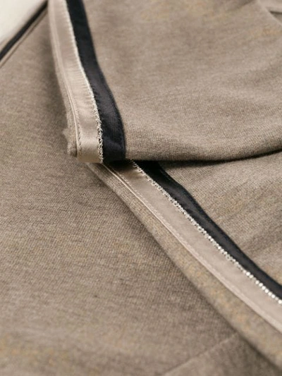 Shop Peserico Classic Slim-fit Hoodie In Grey