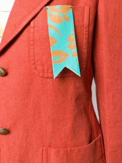 Shop The Gigi Pocket Ribbon Blazer In Red