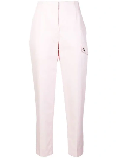 Shop Calvin Klein 205w39nyc High-waisted Slim Trousers In Pink
