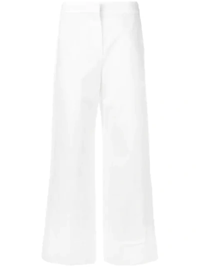 Shop Brunello Cucinelli Wide Leg Trousers In White