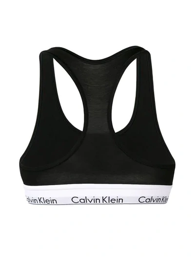 Shop Calvin Klein Underwear Logo Bra Top In Black