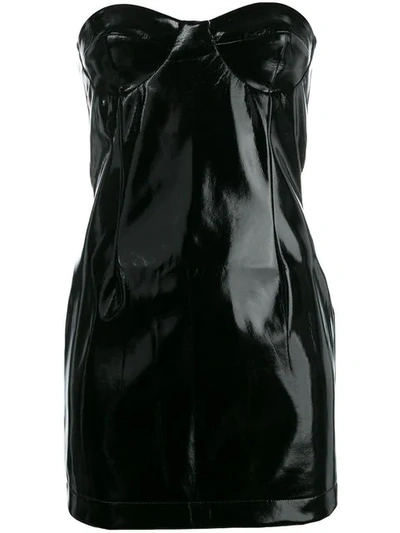 Shop Gcds Bustier Structured Mini Dress In 02 Nero
