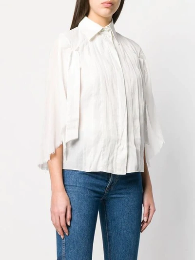 Pre-owned Chanel 2000's Cape-style Blouse In White