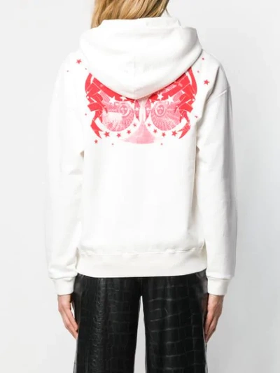 Shop Givenchy Gemini Printed Hoodie In White