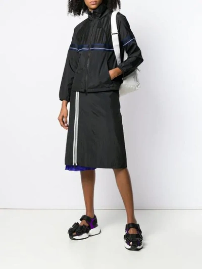 Shop Maison Margiela Zipped Midi Skirt In Black