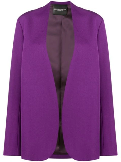 Shop Erika Cavallini Classic Fitted Blazer - Purple