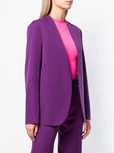 Shop Erika Cavallini Classic Fitted Blazer - Purple