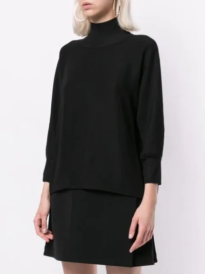 Shop Anteprima Knit Mix Top In Black