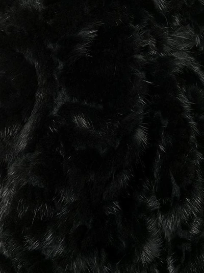 Pre-owned A.n.g.e.l.o. Vintage Cult 1990's Fur Waterfall Jacket In Black