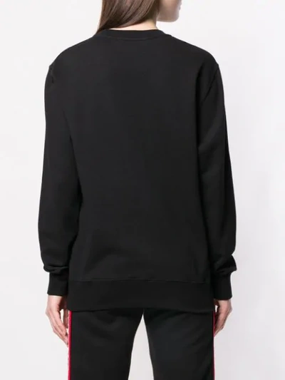 Shop Msgm Logo Sweater In Black