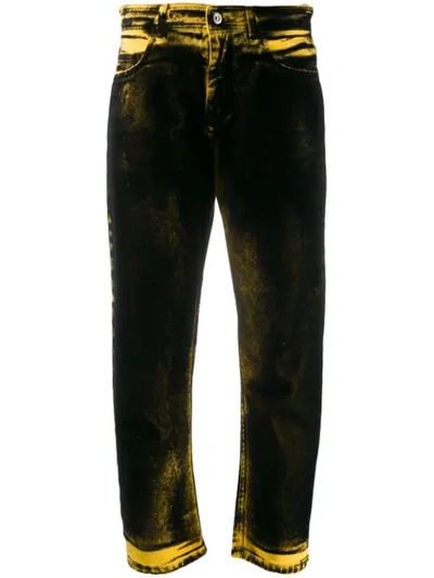 Shop N°21 Washed Effect Straight-leg Jeans In Black
