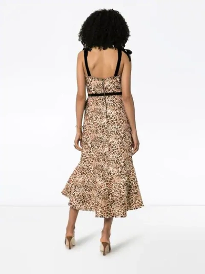 Shop Johanna Ortiz Love Between Species Leopard Print Dress In Brown