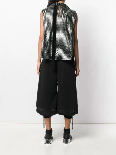 Shop Comme Des Garçons Noir Kei Ninomiya Striped Tank Top - Black