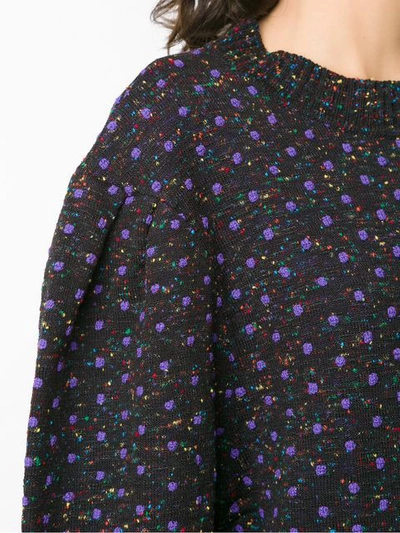 Shop Cecilia Prado Polka Dot Knitted Jumper In Black