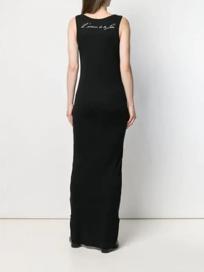Shop Ann Demeulemeester Fitted Long Dress - Black