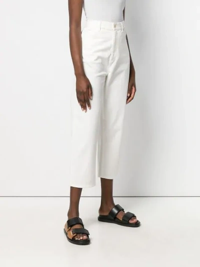 Shop Barena Venezia Slim Trousers In White