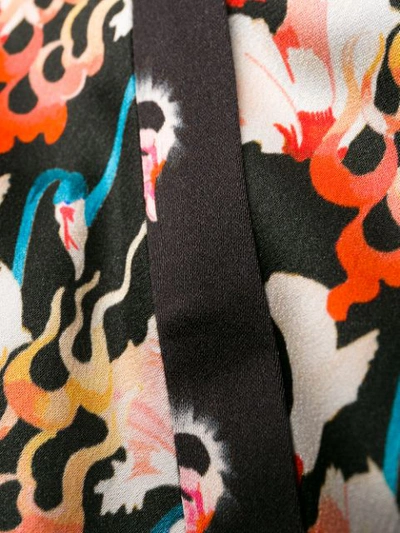 Shop Temperley London Dragonfly Print Tie Waist Jacket In Black