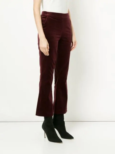 Shop Frame Cropped Flared Trousers In Red