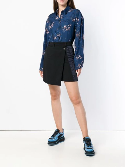 Shop Kenzo Floral Loose Shirt In Blue