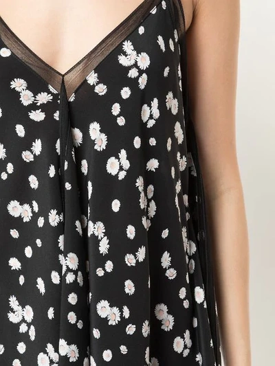 Shop Jason Wu Floral Flared Midi Dress In Black Multi