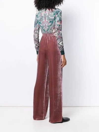 Shop Etro Palazzo Pants In Pink