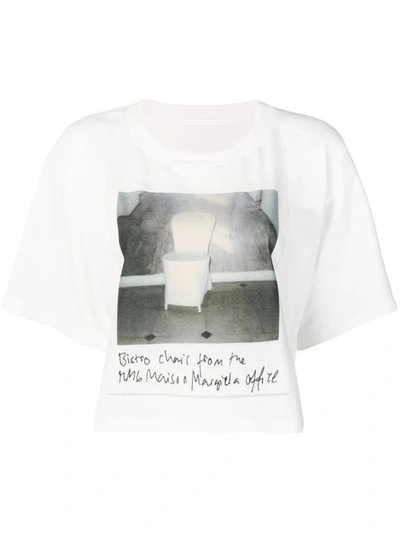 Shop Mm6 Maison Margiela Polaroid Chair Printed T-shirt In White