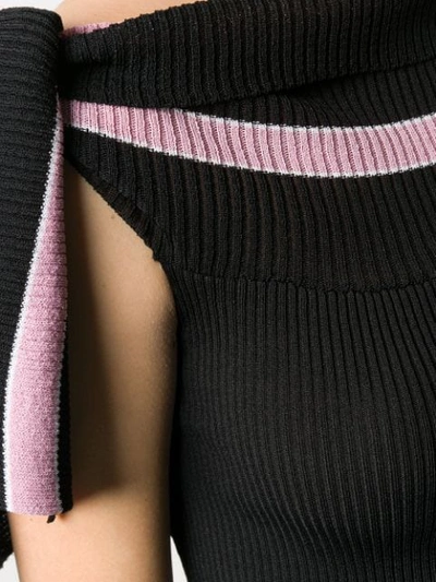 Shop Pinko Knitted Bodysuit In Black