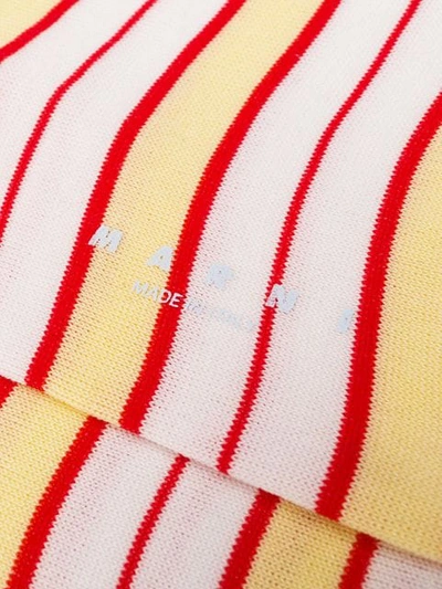 Shop Marni Striped Socks - White