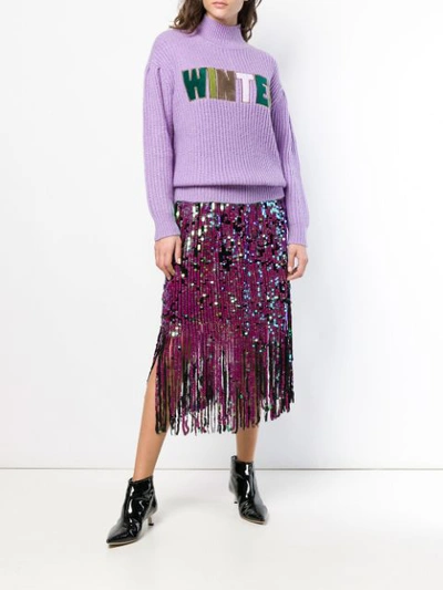 Shop Manoush Winter Knitted Sweater - Purple