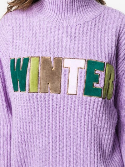 Shop Manoush Winter Knitted Sweater - Purple