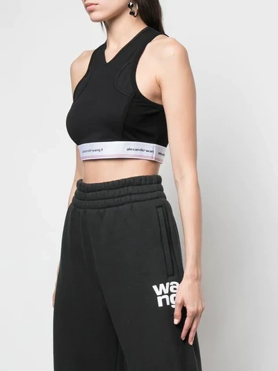 Shop Alexander Wang Classic Sports Top In 001 Black