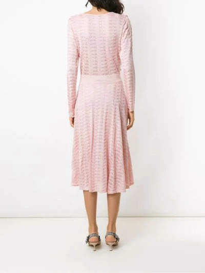 Shop Cecilia Prado Knitted Midi Dress In Pink