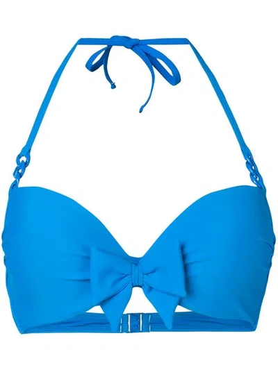 Shop Marlies Dekkers Papillon Push-up Bikini Top In Blue
