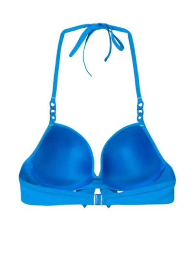 Shop Marlies Dekkers Papillon Push-up Bikini Top In Blue