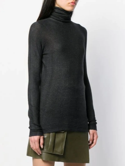 Shop Avant Toi Turtle Neck Top In Black