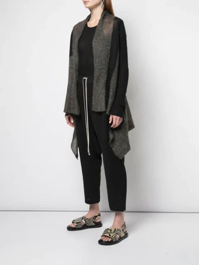 Shop Rick Owens Fine Knit Cardigan In Black